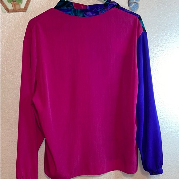 Vintage Vibrant Floral Women's Top - Picture 7 of 7